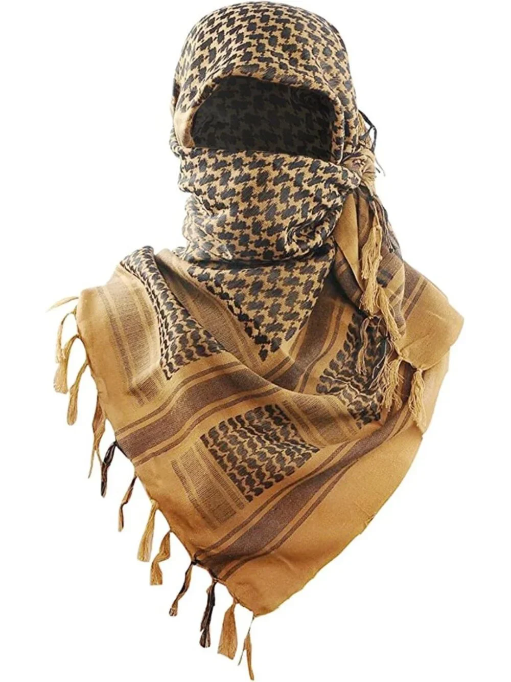 Tactical Desert Shemagh Scarf | 100% Cotton Keffiyeh Wrap for Men & Women